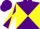 Silk - Purple, purple and yellow diagonally quartered s