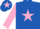 Silk - Royal Blue, Pink star, sleeves and star on cap