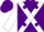 Silk - Purple, white cross belts, purple spots on white sleeves, purple cap