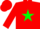 Silk - Red, Red 'MS' on Gold Crown on Green Star, Red 'MS' on Gold Crow