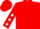 Silk - Red, White 'F', White Shoulders with Red Star, White Stars on sleeves