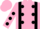 Silk - Pink, black braces, black spots on sleeve