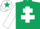 Silk - Dark Green, White Cross of Lorraine and sleeves, White cap, Dark Green star