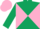 Silk - Dark Green and Pink diabolo, Pink cap