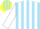 Silk - Sky blue, yellow emblem, white stripes on sleeves, white c
