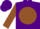 Silk - PURPLE, black kangaroo on brown disc, brown bars on sleeves, purple cap