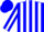 Silk - BLUE, white stripes, white stripe on sleeves, blue cap