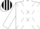 Silk - Navy, white cross belts, white stripes on sleeves, navy and white