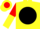 Silk - Yellow, Red 'GA' on Black disc, Red and Yellow Halved Sleev