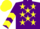 Silk - Purple, Yellow stars, chevrons on sleeves, Yellow cap