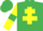 Silk - Emerald Green, Yellow Cross of Lorraine, Yellow sleeves, Emerald Green armlets