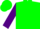 Silk - Green and purple diagonal halves, green and purple sleeves, green and purple