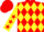 Silk - Red and Yellow diamonds, Yellow sleeves, Red stars, Red cap