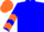 Silk - BLUE, orange circled 'BB', orange chevrons on sleeves, blue and orange cap