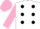 Silk - White, black spots, shocking pink sleeves and cap