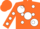 Silk - Orange, White large spots, White spots and Cuff
