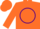 Silk - Orange, Purple 'JRB' in Purple Circle on Back, Purple Bands