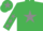 Silk - EMERALD GREEN, grey star, grey stars on sleeves, grey star on cap