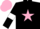 Silk - Black, Pink star, Black sleeves, White armlets, Pink cap