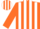Silk - Orange and white quarters, white stripes on orange sleeves, white ca