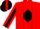 Silk - Red, red diamond on black panel, blac