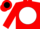 Silk - Red, black 'C' and red 'H' on white disc, black chev