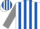 Silk - WHITE & ROYAL BLUE STRIPES, grey sleeves, white & royal blue striped cap