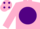 Silk - PINK, purple disc, purple spots on cap