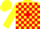 Silk - Yellow and red blocks, red hoop on yellow sleeves, yellow cap
