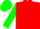 Silk - Red, green 'NW', green sleeves, green cap