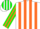 Silk - White, Green and Orange Quarter Panels