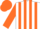 Silk - White, Orange Stripes, Orange Sleeves, Orange Cap