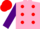 Silk - Pink, Red spots, Purple sleeves, Red cap
