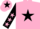 Silk - Pink, Black star, Black sleeves, Pink stars, Pink cap, Black star