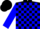 Silk - Black and Blue Blocks, Blue Sleeves, Black Cap, Blue Visor and Button