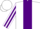 Silk - WHITE, purple panel, striped sleeves, white cap