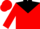 Silk - Red, Black Yoke and 'FCS', Red and Black Vertically Halv