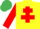 Silk - YELLOW, red cross of lorraine, red sleeves, yellow armlet, emerald green cap