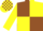 Silk - Brown and Yellow (quartered), Yellow sleeves, check cap