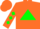 Silk - Orange, green triangle 'AG' on back, green diamonds on sleeves