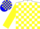 Silk - White, Blue and Yellow Blocks, Blue and Yellow Blocks on Sleeves