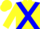 Silk - Yellow, Blue cross belts, Yellow Cap