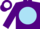 Silk - PURPLE, White Purple 'MNS' on Sky Blue disc,