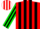 Silk - Red, White 'DRS' on Green Shamrock, Black Stripes on