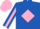 Silk - Royal Blue, Pink Diamond Belt, Pink Diamond Stripe on Sleeves, Pink Cap