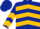 Silk - Dark blue, gold chevrons, dark blue chevro