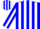 Silk - BLUE, white stripes, white stripe on sleeves,