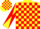 Silk - Yellow, Red Blocks, Yellow and Red Diagonally Quartered sleeves