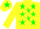 Silk - Yellow quartered green sleev.yellow green stars and star one cp