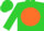 Silk - LIME GREEN, lime 'RT' on orange disc, lime green cap